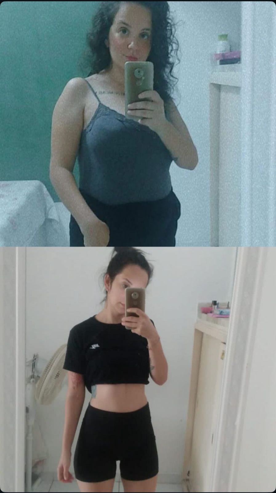Transformação — antes e depois